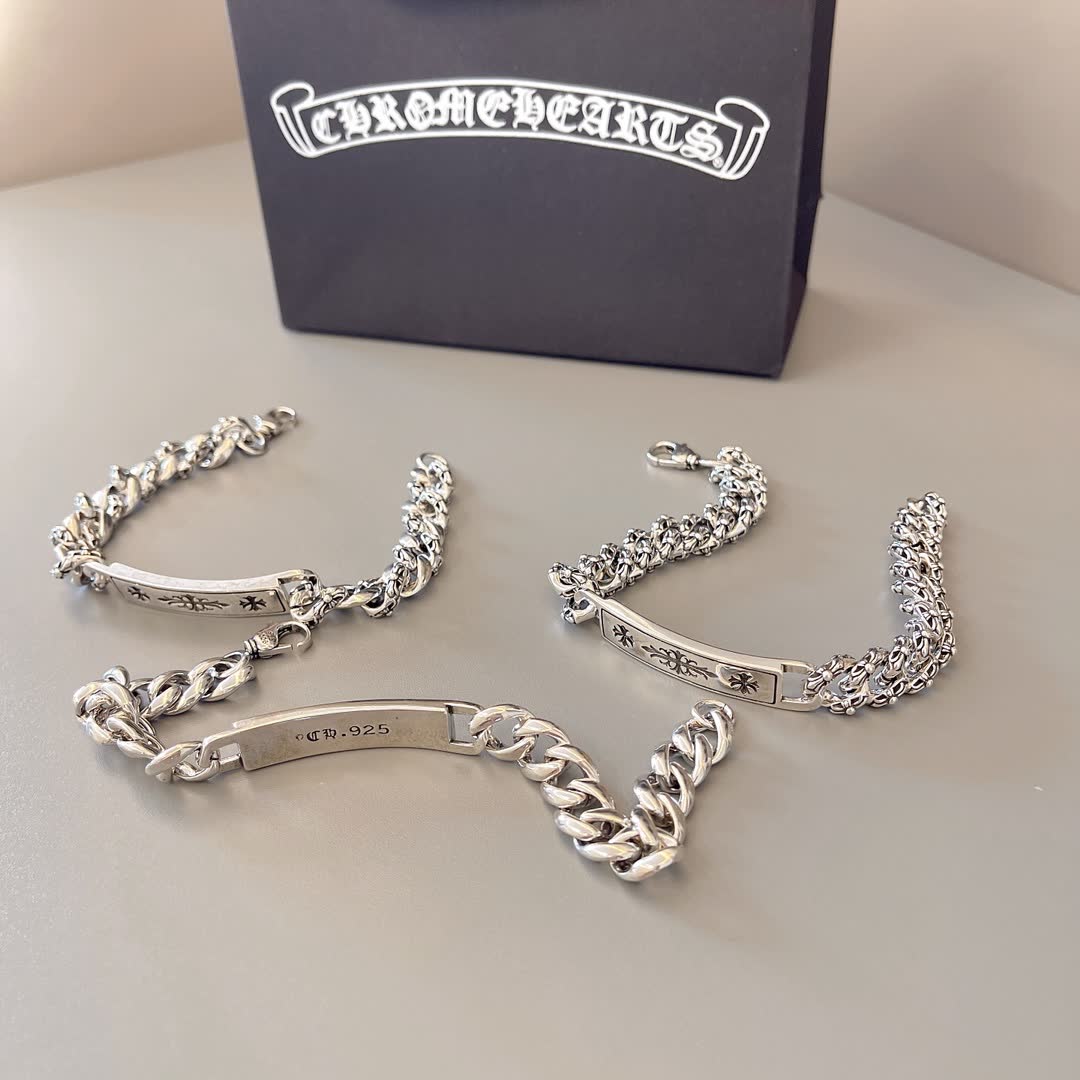 Chrome Hearts Silver Bracelets Set